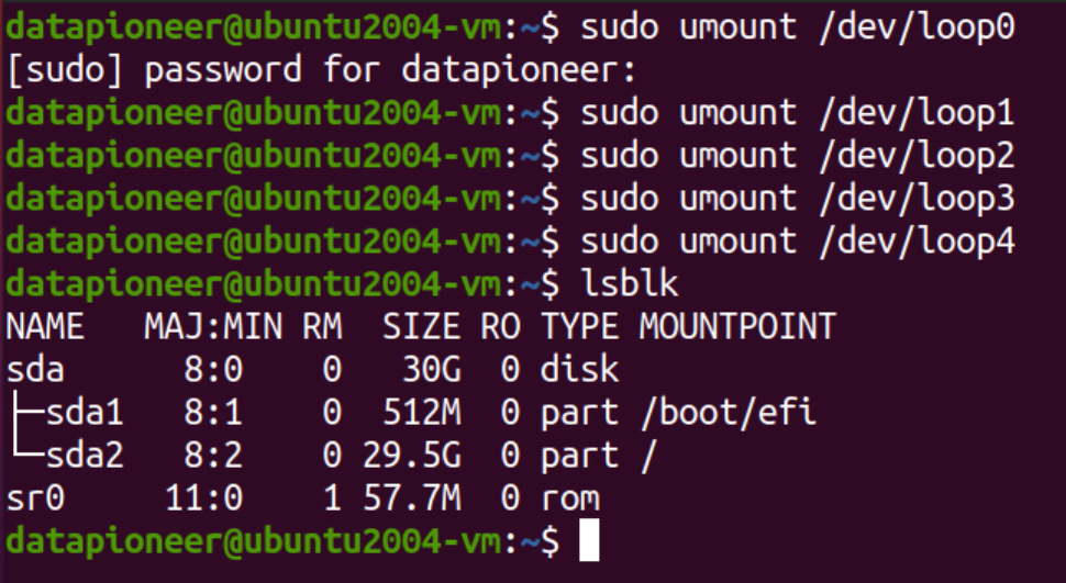 unmounting all loop block devices